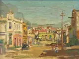 Gregoire Boonzaier, Street Scene, Cape Town