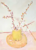 Irma Stern, Still Life with Blossoms, gouache on paper