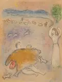 La Ruse de Dorcon (Dorcon's Strategy), from Daphnis et Chloé (M. 317) by Marc Chagall, 1961, offset lithograph on wove paper, sold Mar 2023