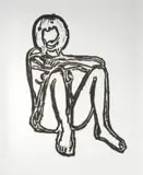 Tom Wesselmann, Monica Sitting Elbows on Knees, 1991, lithograph on paper