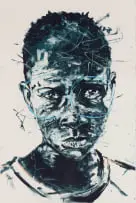 Nelson Makamo, When the Uncool Becomes too Cool, colour monotype on paper