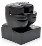 Abstract Form by Sidney Goldblatt, bronze with a black patina, offered Feb 2023