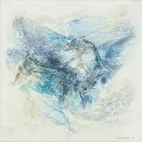 Lynette ten Krooden, Witteberg Crevasse, oil, acrylic and marble dust on canvas