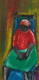 Joe Maseko, Lady on Blue Chair
