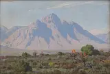 Mountain and Veld – Riversdale by Jan Ernst Abraham Volschenk, oil on canvas, sold Feb 2023