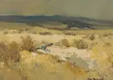 Landscape by Titta Fasciotti, oil on board, offered Feb 2023