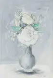 Christo Coetzee, Rose, gouache and pencil on card