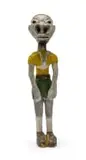Phillip Rikhotso, Man with Big Nose, painted wood and animal hair
