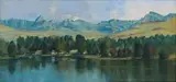 Anton Benzon, Lake Navarone Drakensburg, oil on canvas