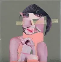 Bastiaan van Stenis, Capture You 4, collage and acrylic on canvas