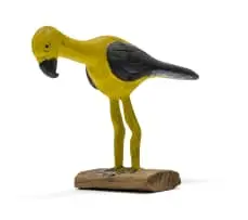 Dr Phuthuma Seoka, Bird, painted wood on wooden base