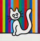 Richard Scott, Candy Cat, acrylic on canvas