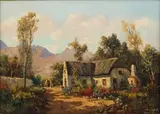 Tinus de Jongh, Autumn Near Goudini, Cape Province, oil on canvas