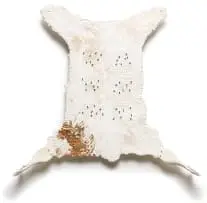 Juliet Armstrong, Ingcayi (Pregnancy Apron), mixed media and bone china with gold leaf