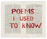 William Kentridge, Poems I Used to Know, silkscreen on book pages