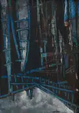 André Verlon, Construction, oil and collage on cardboard
