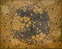 Esias Bosch, Large Lustreware Tile, porcelain with lustre decoration