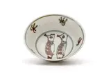 Porcelain Bowl with Blue Birds by Esias Bosch, porcelain with white glaze and cobalt decoration, sold Feb 2023