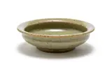 Green Bowl by Esias Bosch, stoneware with wood-ash glaze and incised decoration, sold Feb 2023