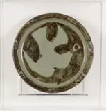 Stoneware Plate by Esias Bosch, stoneware with wood-ash glaze and iron decoration, offered Feb 2023