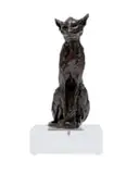 Dylan Lewis, Sitting Oriental Cat Maquette (S158/7), bronze, on a perspex base