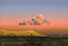Mj Lourens, Mine Dump, Johannesburg, oil on board
