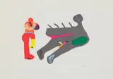 Man Alive by Walter Battiss, 1973, screenprint on paper, sold Mar 2023