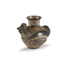 Rorke's Drift, A Stoneware Bird-shaped Vase, stoneware with incised decoration