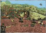 Thulani Alfred Mchunu, Ixopo Landscape, colour screenprint on paper