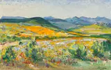 Namaqualand by Hugo Naude, oil on board, sold Mar 2023