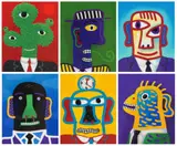 Face Value, six by Norman Catherine, giclée print on paper, sold Mar 2023