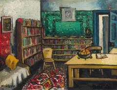 Johannes Meintjes, Interior, Grootzeekoegat, oil on canvas