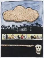 Life-Vs-6-Feet by Colbert Mashile, watercolour on paper, sold Mar 2023