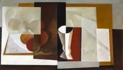 Marlene Von Dürckheim, Glass, Violin and Fruit bowl, oil on canvas