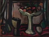 Still Life with Fruit by Carl Büchner, oil on board, sold Mar 2023