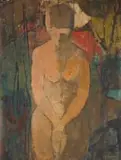 Frank Spears, Nude, oil on board