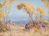 Bushveld Landscape, North West by Willem Hermanus Coetzer, oil on board, sold Mar 2023