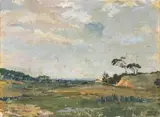 Gregoire Boonzaier, Landscape with Houses Beyond