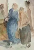 Alexander Rose-Innes, Out Shopping, watercolour on paper