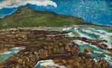 Willem Snyman, Scarborough, mixed media with oil on canvas