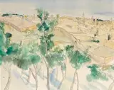 Jerusalem by Maud Sumner, watercolour and ink on card, sold Mar 2023