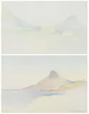 Vivian Gottlieb, Views of Signal Hill, two, watercolour on paper