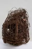Jan Van der Merwe, Slipping Away, 2021, rusted metal and found objects