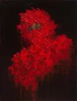 Enfolded by Shany van den Berg, oil impasto on board, sold Oct 2022