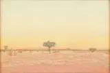 Adolph Jentsch, Sunset Landscape with Trees