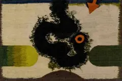 Douglas Portway, Tapestry in Green and Orange, mohair tapestry