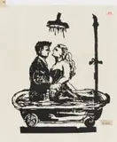 La Dolce Vita by William Kentridge, chine collé and linocut on paper, sold Nov 2022