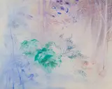 Hermine Spies Coleman, Landscape in Blue and Green, acrylic on canvas