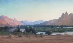 Axel Eriksson, Goanikontes Oasis (Erongo Namibia), oil on canvas