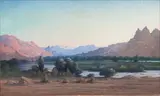 Axel Eriksson, Goanikontes Oasis (Erongo Namibia), oil on canvas